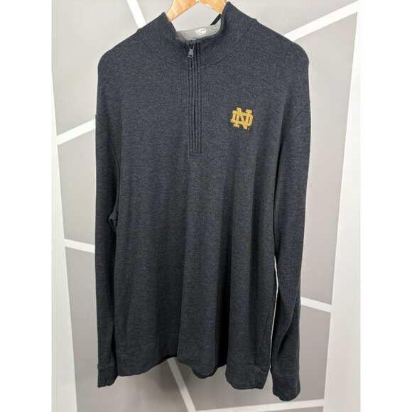 Vineyard Vines Saltwater Pima Cotton ½ Zip Men’s XL Notre Dame Grey Pullover - Picture 1 of 14